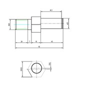 Exc.čep M20xK30x20x40mm L=92mm, ZE2mm