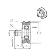 KONE - excentrická kladka D 39 mm